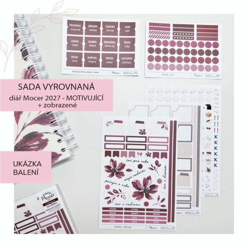 SADA Diář Mocer 2027 - MOTIVUJÍCÍ (2. varianty) - diář 2027 varianta: SADA VÝJIMEČNÁ