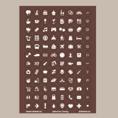 ikonky plánovací hnědé