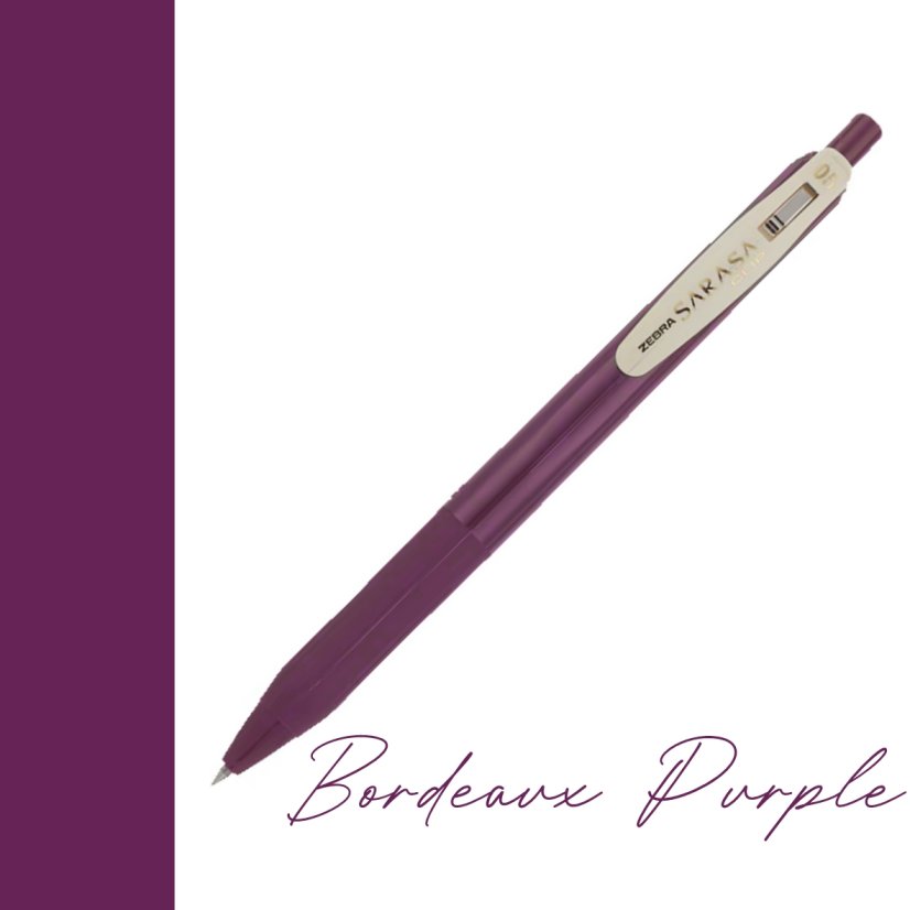 Zebra Sarasa Vintage 0.5 (výběr barev) - barva inkoustu: VBP - Bordeaux Purple