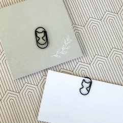 kancelářské sponky - kočka černá (5 ks)