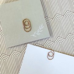 kancelářské sponky - hvězda růžově zlatá (5 ks)