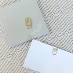 kancelářská sponka - srdíčko zlaté (5 ks)