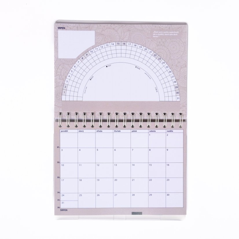 Diář Mocer 2026 - týdenní náhradní náplň (BEZ DĚROVÁNÍ)