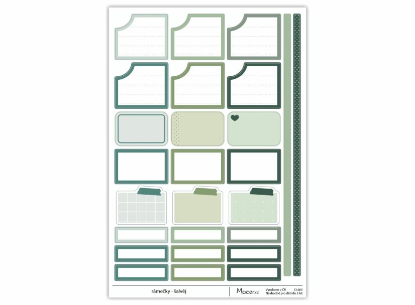 samolepky rámečky - šalvěj samolepky rámečky - šalvěj