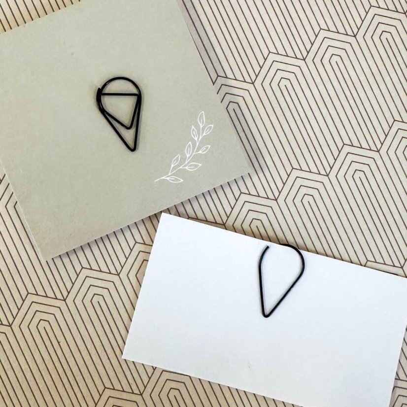 kancelářská sponka - kapka černá (5 ks)