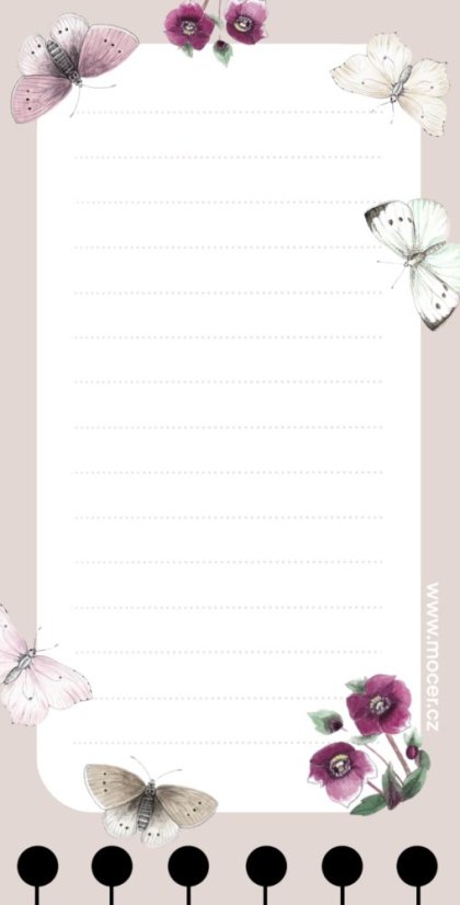 děrované listy motýlí