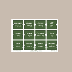 záložkové štítky měsíce zelená