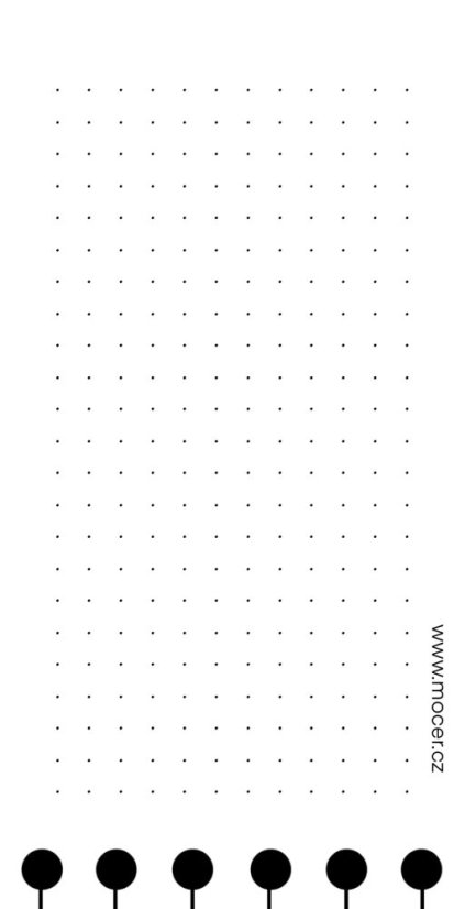 děrované listy tečkované