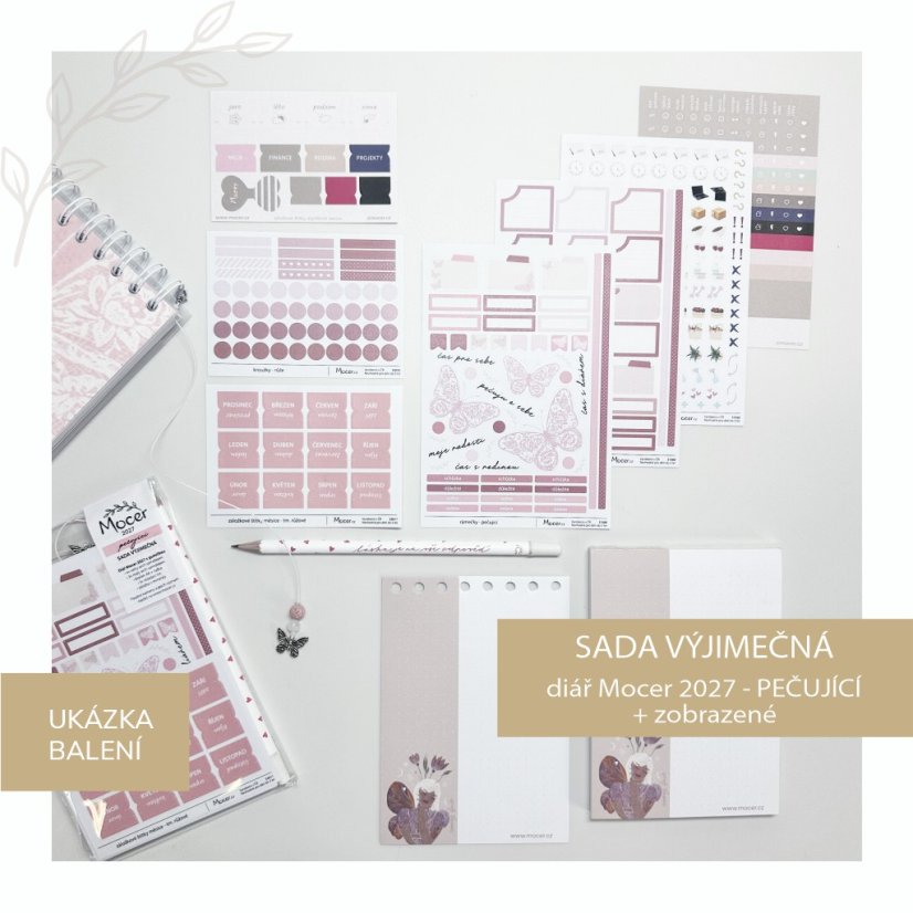 SADA Diář Mocer 2027 - PEČUJÍCÍ (2 varianty) - diář 2027 varianta: SADA VYROVNANÁ 