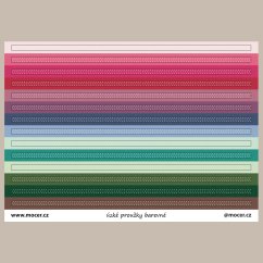 samolepky úzké proužky barevné