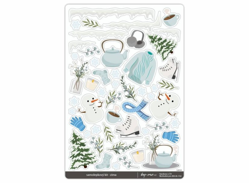 samolepkový kit - zima - arch: obrázky