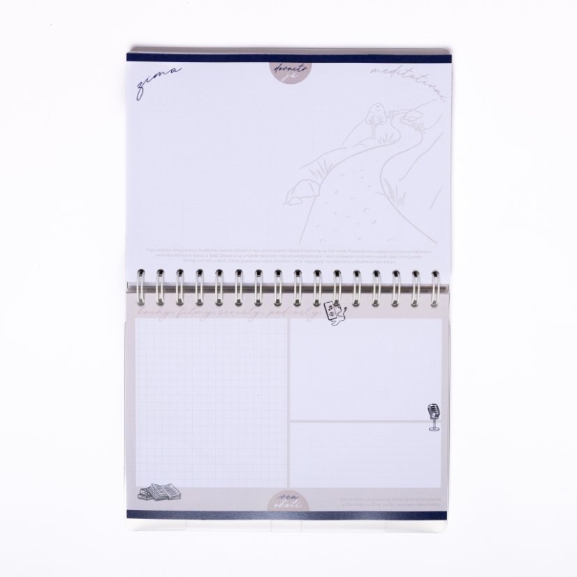 Diář Mocer 2026 - týdenní náhradní náplň (BEZ DĚROVÁNÍ)