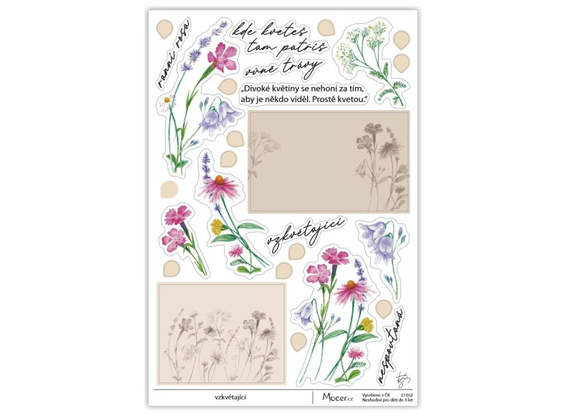 samolepky vzkvétající samolepky vzkvétající