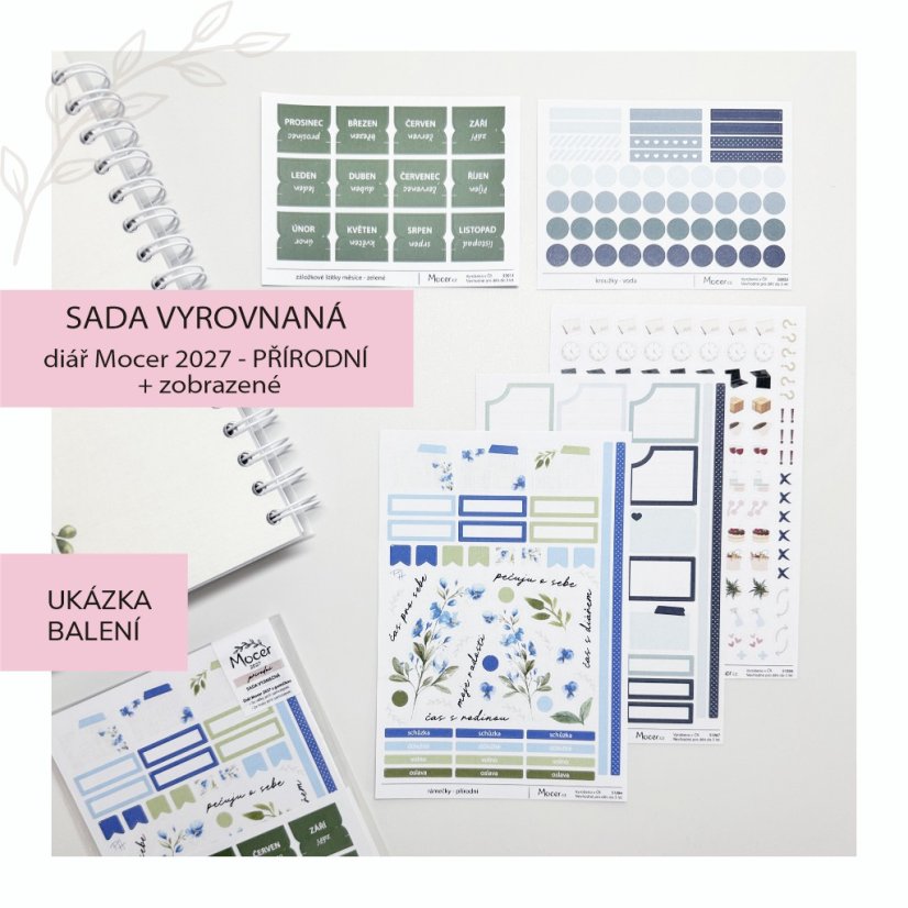 SADA Diář Mocer 2027 - PŘÍRODNÍ (2. varianty) - diář 2027 varianta: SADA VÝJIMEČNÁ
