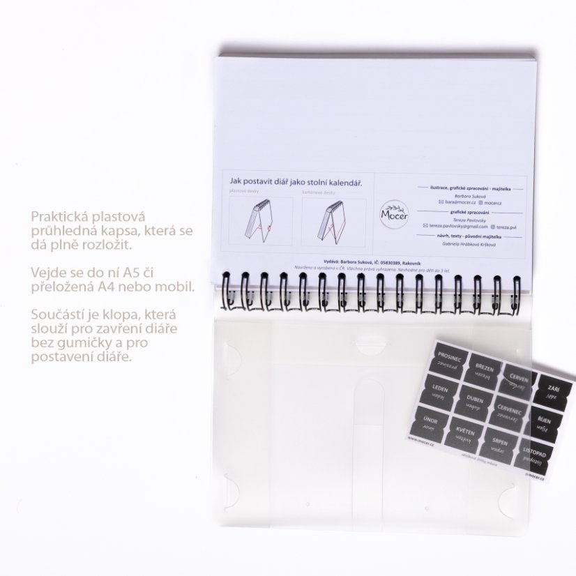 Diář Mocer 2026 - MĚSÍČNÍ