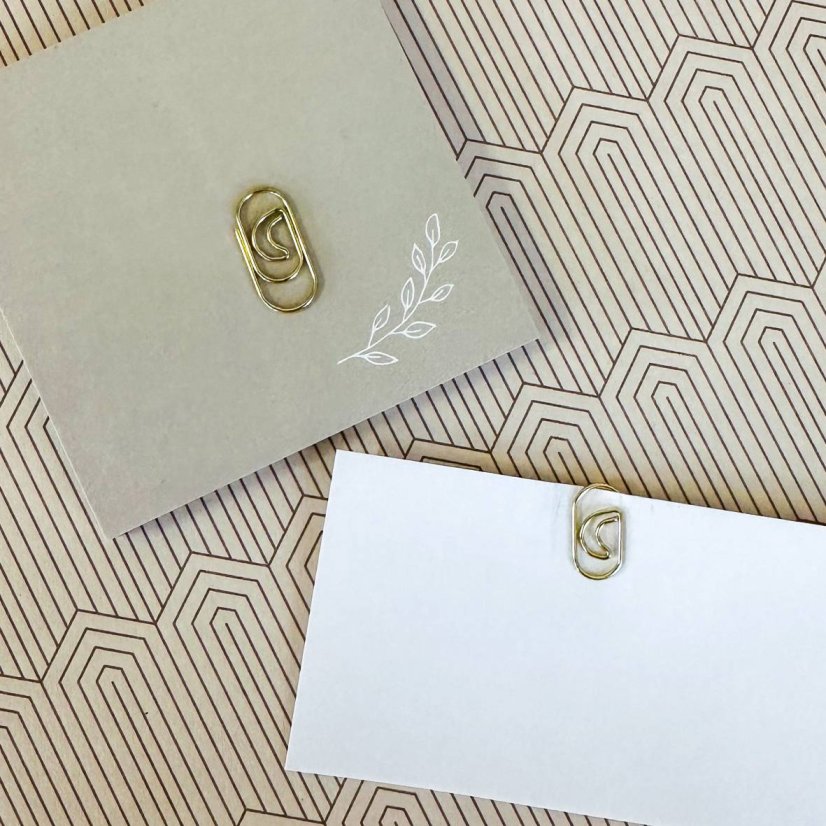 kancelářská sponka - měsíc zlatý (5 ks)