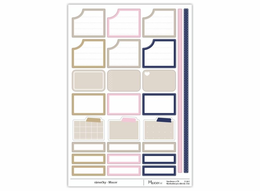 samolepky rámečky - mocer
