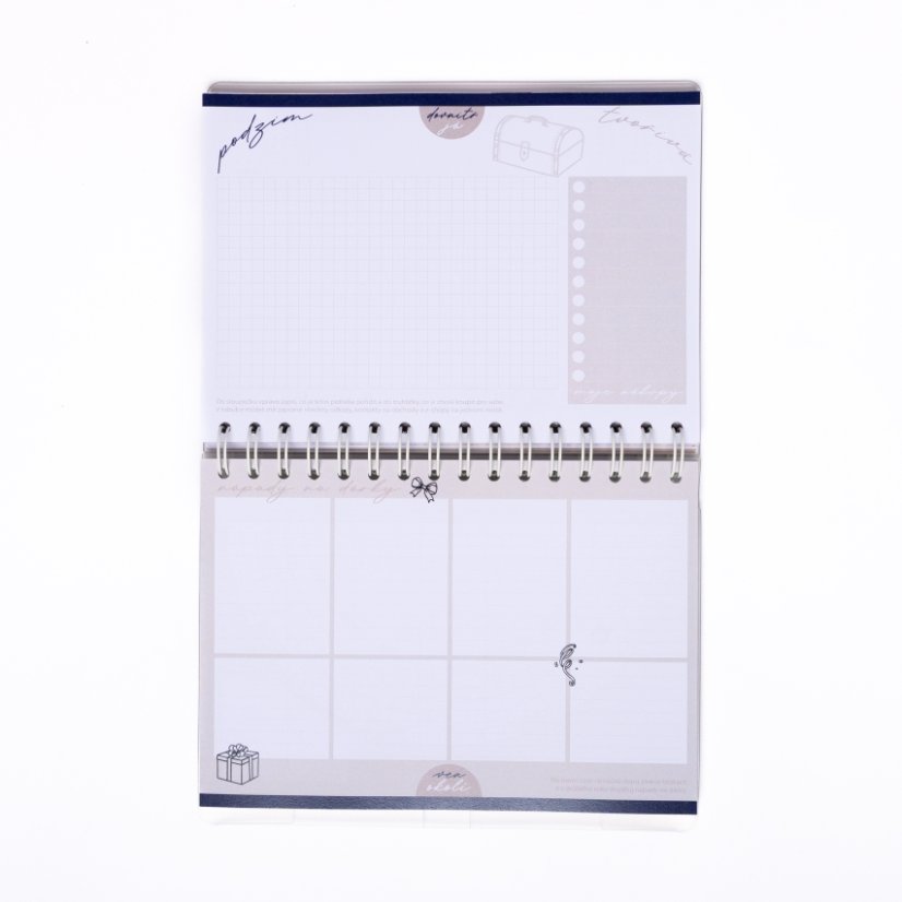 Diář Mocer 2026 - týdenní náhradní náplň (BEZ DĚROVÁNÍ)