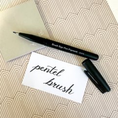 Pentel Brush Sign Pen - černá permanentní