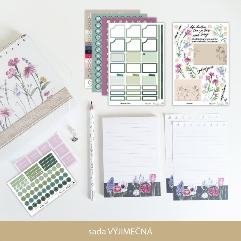 Diář Mocer 2026 - VZKVÉTAJÍCÍ - diář 2026 varianta: diář 2026 sada VÝJIMEČNÁ