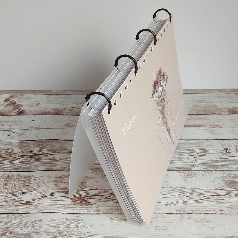 kroužky 5 v diáři stojícím