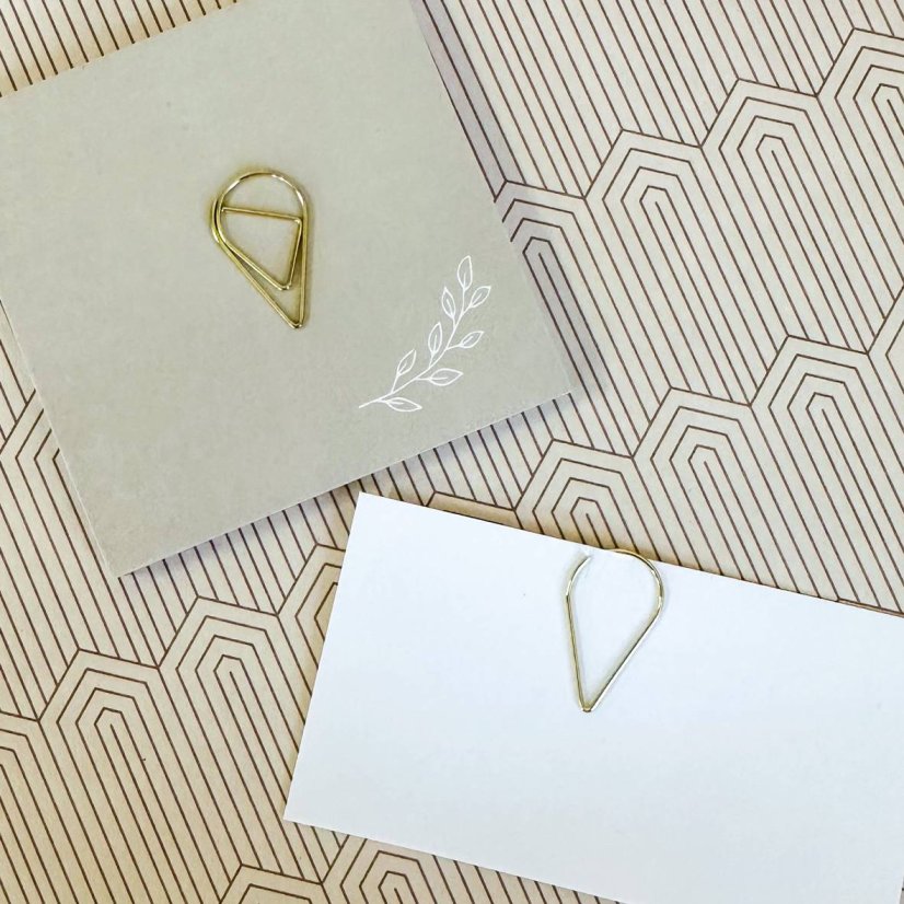 kancelářská sponka - kapka zlatá (5 ks) kancelářská sponka - kapka zlatá (5 ks)