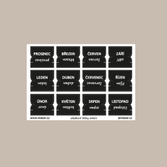 záložkové štítky měsíce černá záložkové štítky měsíce černá