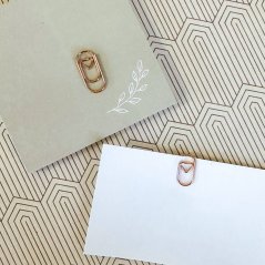 kancelářské sponky - srdíčko růžově zlaté (5 ks)