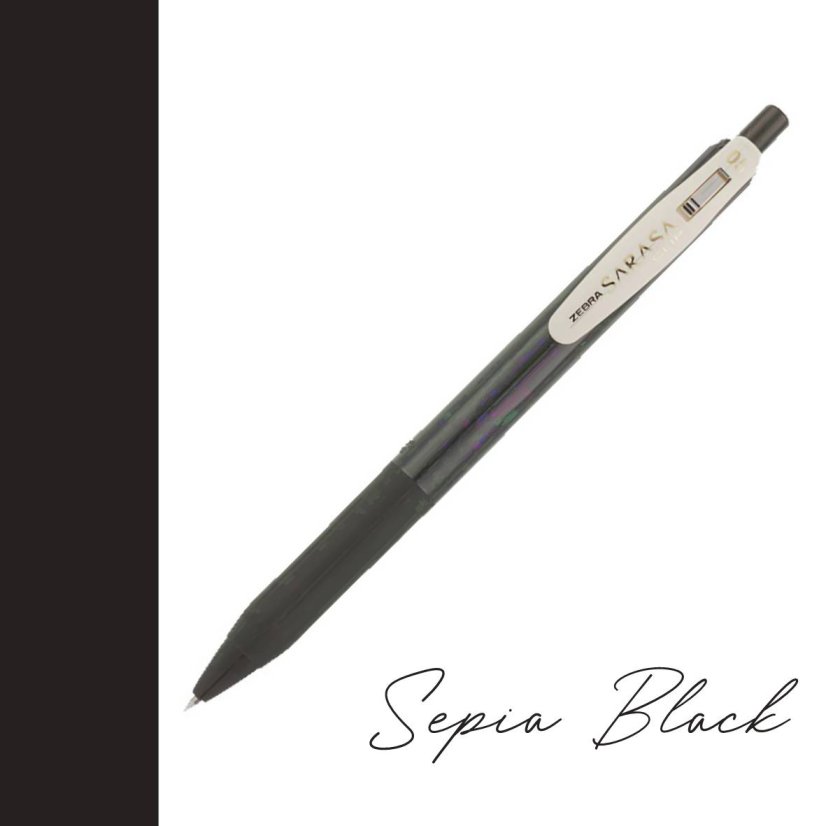 Zebra Sarasa Vintage 0.5 (výběr barev) - barva inkoustu: VEG - Brown Gray
