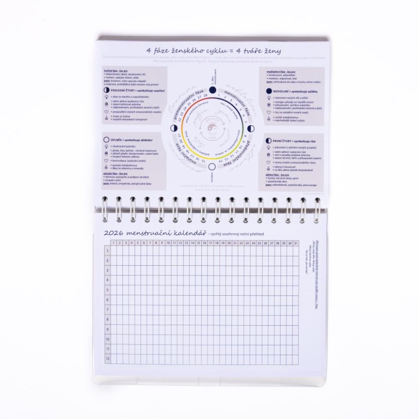 Diář Mocer 2026 - týdenní náhradní náplň (BEZ DĚROVÁNÍ)